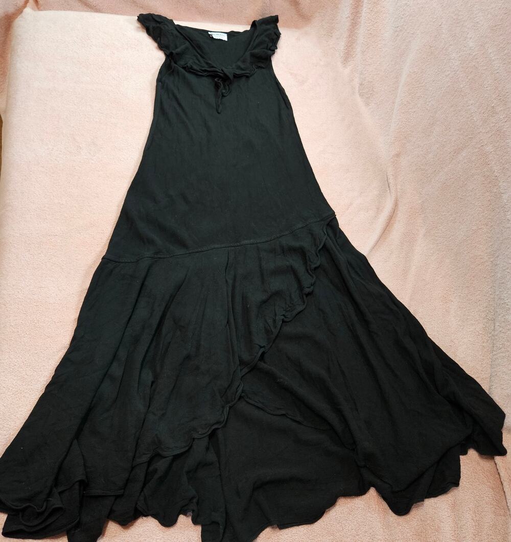 Nomad Black Ruffle Asymmetrical Dress